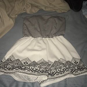Black and white romper